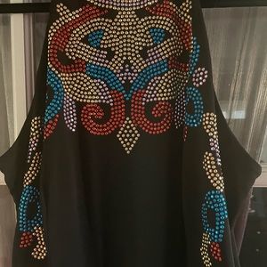 Black jumpsuit, size Large, spandex/polyester